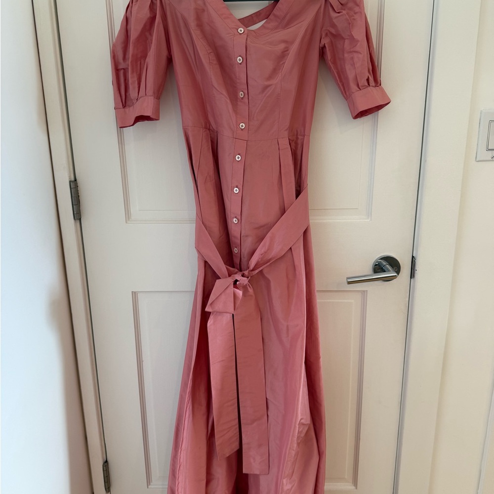 Carolina herrera Elegant Pink Button-Up Dress
